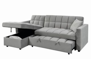 Sofá Cama Gris Reclinable