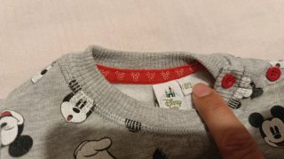Sudadera Mickey Bebé Gris, 3 meses