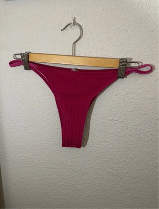 Top de Bikini Rosa Texturizado