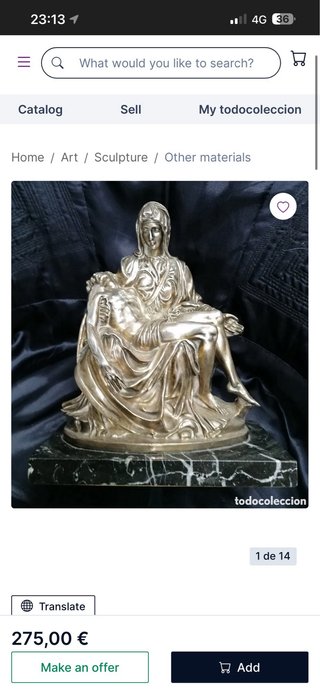 Figura La Piedad Miguel Angel Plata