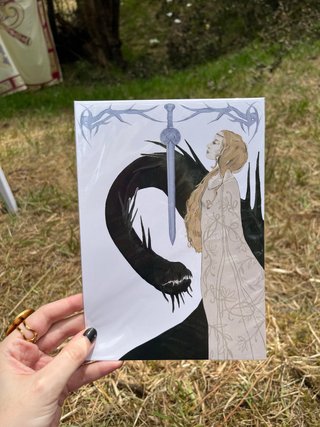 Lámina El Señor de los Anillos dragón