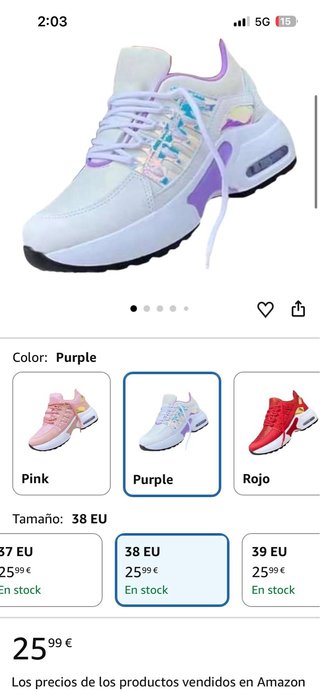 Zapatillas cuña mujer blancas y moradas