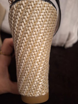 Sandalias cuña negras lazo T40 (equiv. 42)
