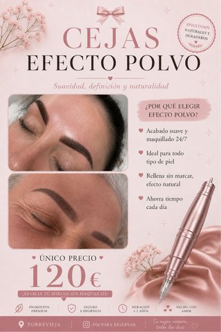 Micropigmentación Cejas Efecto Polvo