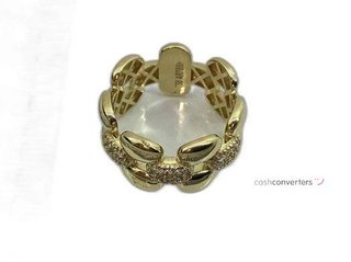 anillo oro 18k con piedra con circonita t. 13 (16,88 mm)