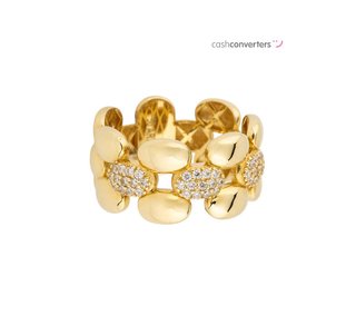 anillo oro 18k con piedra con circonita t. 13 (16,88 mm)