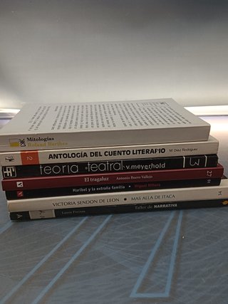 Lote 7 libros, taller de narrativa, mitologías, antología del cuento literario y mas