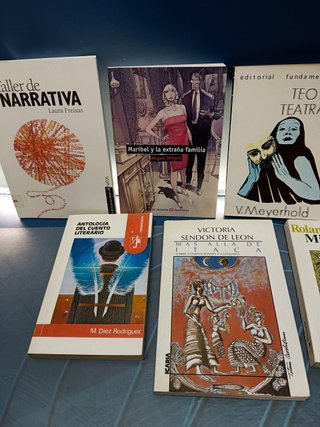 Lote 7 libros, taller de narrativa, mitologías, antología del cuento literario y mas