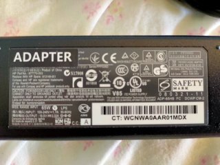 Cargador HP 65W Punta Azul + Cable Pared