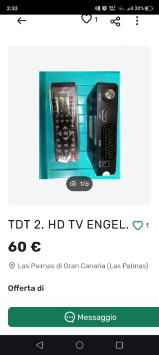 Descodificador Engel RS3310 DVB-S con Mando