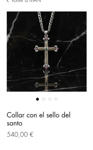 Collar Colgante Cruz Oro 18k Plata Diamantes Rubí