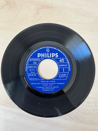 Vinilo Single Paco De Lucía Entre Dos Aguas 1974