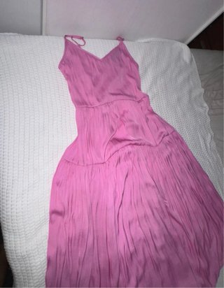 Vestido largo rosa tirantes verano