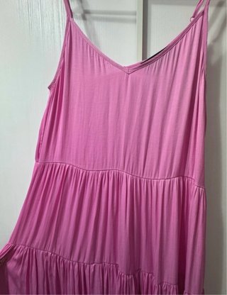 Vestido largo rosa tirantes verano