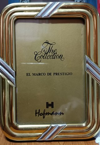 Marco de fotos Hofmann dorado y azul