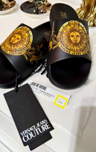 T-42, Sandalias Versace Jeans C. Dor/Negro, Hombre