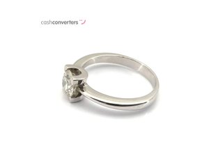 sortija oro 18k con piedra con diamante