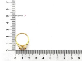 sortija oro 18k con piedra con diamante