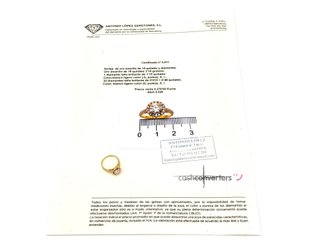sortija oro 18k con piedra con diamante