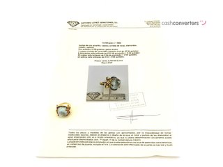 sortija oro 18k con piedra con diamante
