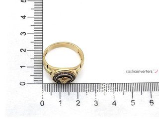 anillo oro 18k con piedra con circonita