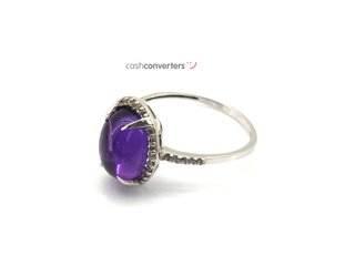 sortija oro 18k con piedra con diamante