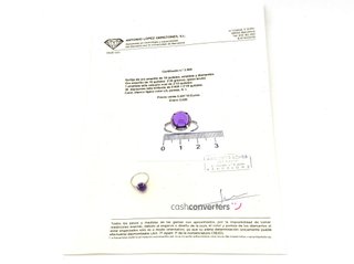 sortija oro 18k con piedra con diamante