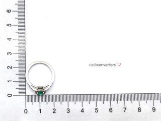 sortija oro 18k con piedra con diamante,esmeralda
