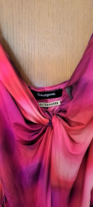 Vestido Desigual XL Tie-Dye Fucsia