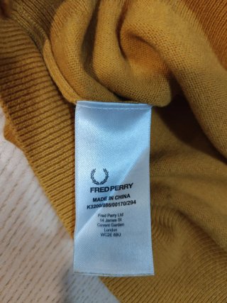 Jersey Fred Perry Merino Mostaza - Talla S