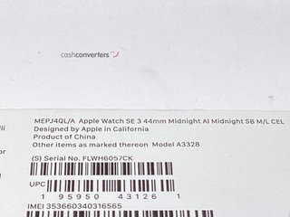 apple apple watch se 3 2025 44mm (gps 5g) aluminio