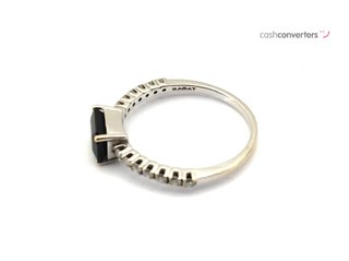 sortija oro 18k con piedra con diamante