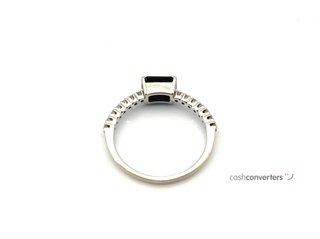 sortija oro 18k con piedra con diamante