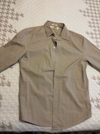 Camisa H&M Hombre Beige Talla M