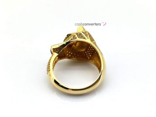 sortija oro 18k con piedra con circonita