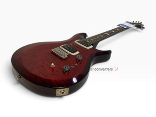 guitarra electrica prs s2 custom 24-08 dark cherry sunburst con funda