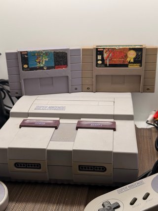 Super Nintendo SNES NTSC USA + Zelda + Mario + 2 M