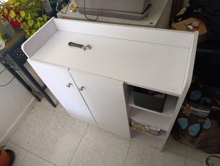 Mueble recibidor blanco
