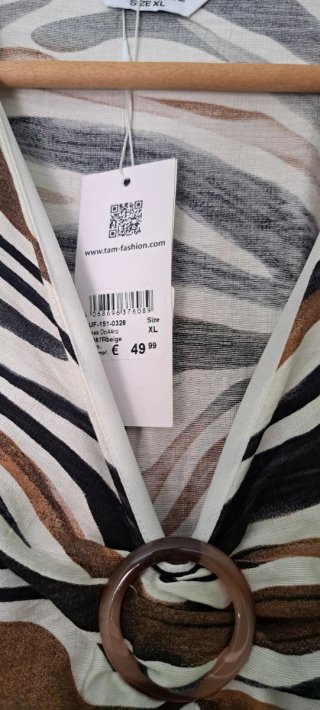 Vestido maxi marca Zabaione estampado cebra nuevo