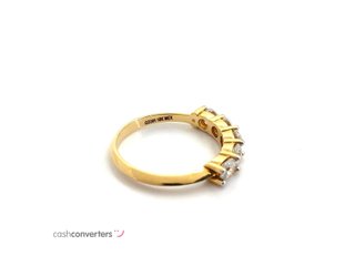 sortija oro 18k con piedra con circonita
