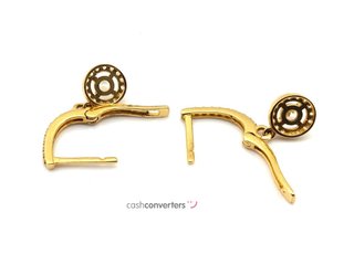 pendientes oro 18k con circonita