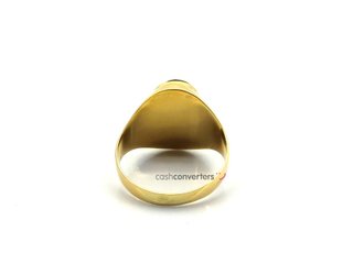 sello oro 18k con piedra con onix