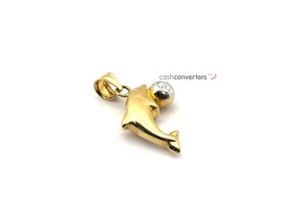 colgante oro 18k con piedra con circonita