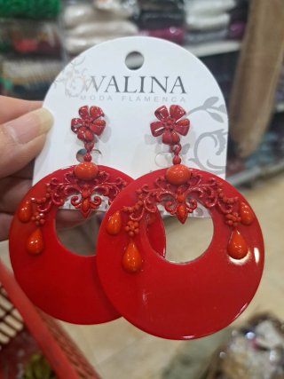 Pendientes WALINA rojos y naranjas