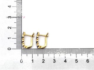 pendientes oro 18k con piedra con circonita