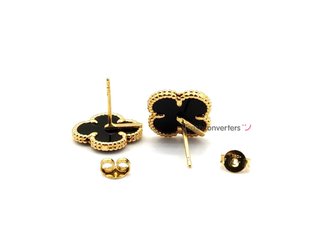 pendientes oro 18k con piedra con onix