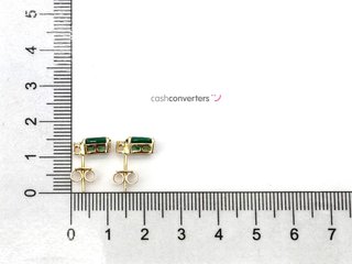 pendientes oro 18k con piedra con circonita