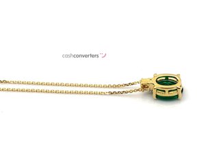 gargantilla oro 18k con piedra con circonita 22cm