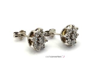 pendientes oro 18k con piedra con circonita