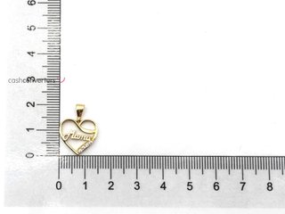 colgante oro 18k con piedra con circonita